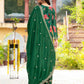 Rajwada Dark Green Silk Blend Embellished Kurta Set For Women