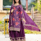 Rajwada Purple Silk Blend Embellished Kurta Set For Women