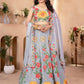 Rajwada Grey Georgette Embellished Lehenga For Women