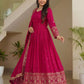 Rajwada Dark Pink Silk Blend Embellished Kurta Set For Women