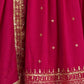 Rajwada Dark Pink Silk Blend Embellished Kurta Set For Women