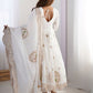 Rajwada White Silk Blend Embellished Kurta Set For Women