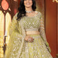 Rajwada Lime Green Net Embellished Lehenga For Women