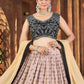 Rajwada Light Peach Georgette Embroidered Lehenga For Women