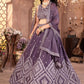 Rajwada Purple Georgette Embellished Lehenga For Women