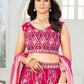 Rajwada Pink Chinon Embellished Lehenga For Women