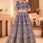 Rajwada Purple Net Embellished Lehenga For Women