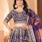 Rajwada Purple Net Embellished Lehenga For Women