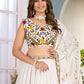 Rajwada White Chinon Embroidered Lehenga For Women