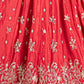 Rajwada Dark Pink Chinon Embellished Lehenga For Women
