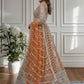 Rajwada Brown Net Embellished Lehenga For Women