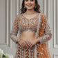 Rajwada Brown Net Embellished Lehenga For Women
