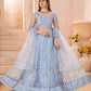 Rajwada Sky Blue Net Embellished Lehenga For Women