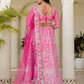 Rajwada Light Pink Silk Blend Embellished Lehenga For Women