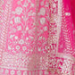 Rajwada Light Pink Silk Blend Embellished Lehenga For Women