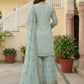 Rajwada Light Blue Georgette Embellished Kurta Set For Women