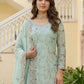 Rajwada Light Blue Georgette Embellished Kurta Set For Women