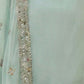 Rajwada Light Blue Georgette Embellished Kurta Set For Women