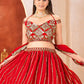 Rajwada Red Georgette Embellished Lehenga For Women