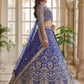 Rajwada Violet Net Embellished Lehenga For Women