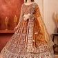 Rajwada Brown Net Embellished Lehenga For Women