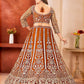 Rajwada Brown Net Embellished Lehenga For Women