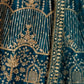 Rajwada Teal Blue Net Embellished Lehenga For Women
