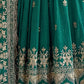 Rajwada Teal Green Silk Blend Embellished Kurta Set For Women