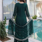 Rajwada Dark Green Georgette Embellished Kurta Set For Women