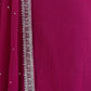 Rajwada Dark Pink Georgette Embellished Kurta Set For Women