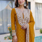 Rajwada Mustard Georgette Embellished Kurta Set For Women