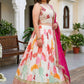 Rajwada Off White Chinon Embellished Lehenga For Women