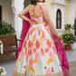 Rajwada Off White Chinon Embellished Lehenga For Women