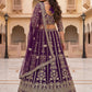 Rajwada Purple Net Embroidered Lehenga For Women