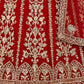 Rajwada Red Net Embroidered Lehenga For Women