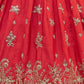 Rajwada Dark Pink Chinon Embellished Lehenga For Women