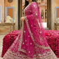 Rajwada Pink Net Embellished Lehenga For Women