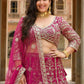 Rajwada Pink Net Embellished Lehenga For Women