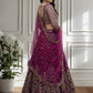 Rajwada Magenta Net Embellished Lehenga For Women