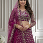 Rajwada Magenta Net Embellished Lehenga For Women