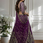 Rajwada Dark Purple Net Embellished Lehenga For Women
