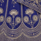 Rajwada Navy Blue Chinon Embellished Lehenga For Women