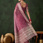 Rajwada Pink Organza Woven Saree With Unstitched Blouse For Women