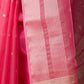 Rajwada Pink Organza Woven Saree With Unstitched Blouse For Women