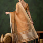 Rajwada Yellow Organza Woven Saree With Unstitched Blouse For Women
