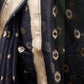 Rajwada Navy Blue Organza Woven Saree With Unstitched Blouse For Women