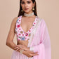 Rajwada Light Pink Georgette Embroidered Semi-Stitched Lehenga For Women