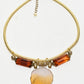 Rajwada Golden And Maroon PU Embellished Jewellery Set For Women
