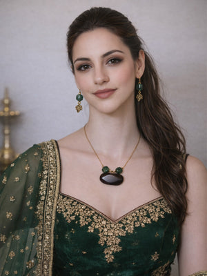 Rajwada Multicolor String Wire Embellished Jewellery Set For Women