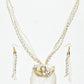 Rajwada White Thread And Alloy Pearl And Stone Jewellery Set For Women